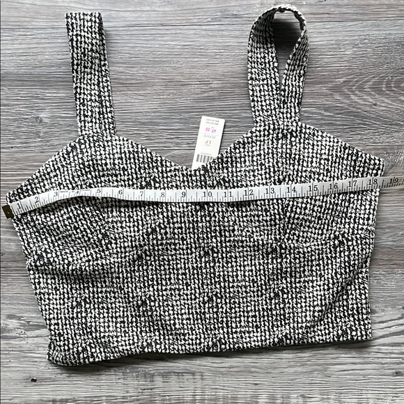 Anthropologie Black and White Fitted Bustier Tank Top new with tag sizes LP - Picture 5 of 6